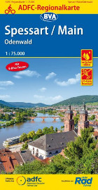 Radkarte ADFC Spessart Main Odenwald Regionalkarte